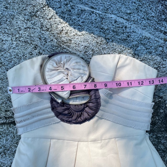 Bcbg ivory & purple lavender strapless dress - Picture 5 of 7